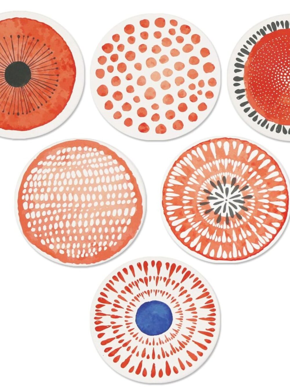 Absorbent Stone Coaster Set with Holder – 11 of 12 Coasters